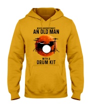 drum kit old man Hooded Sweatshirt tile