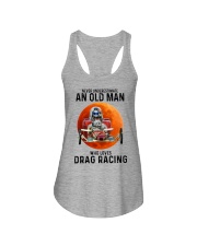 Drag racing never old man Ladies Flowy Tank tile