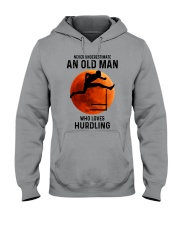 Hurdling old man Hooded Sweatshirt tile