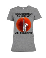 05 hat saxophone old man Premium Fit Ladies Tee tile