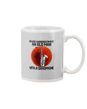 05 hat saxophone old man Mug tile
