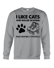 likecats-roller skating Crewneck Sweatshirt tile