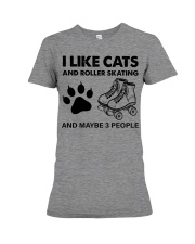 likecats-roller skating Premium Fit Ladies Tee tile