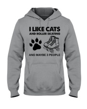 likecats-roller skating Hooded Sweatshirt tile