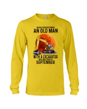 09 excavator old man color-0 Long Sleeve Tee tile
