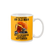 09 excavator old man color-0 Mug tile