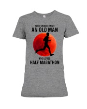 half marathon old man never Premium Fit Ladies Tee tile