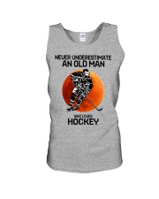 10 hat hockey old man Unisex Tank tile