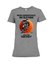 10 hat hockey old man Premium Fit Ladies Tee tile