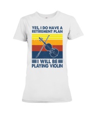 Violin Retirement Plan Premium Fit Ladies Tee tile