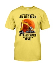04 excavator old man color Premium Fit Mens Tee tile