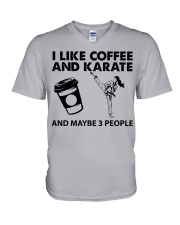 like-coffee-karate V-Neck T-Shirt tile