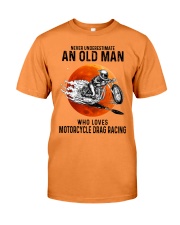 motorcycle drag racing old man Premium Fit Mens Tee tile