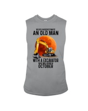 10 excavator old man color Sleeveless Tee tile