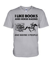 likebook-horse racing V-Neck T-Shirt tile