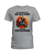 01 hat motocross old man Ladies T-Shirt tile