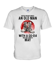 DD-214-old-man-5 V-Neck T-Shirt tile