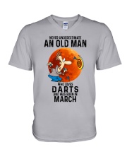 03 darts olm never V-Neck T-Shirt tile