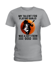 banjo talent old man Ladies T-Shirt tile