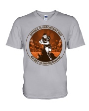 SCHOOL IS rugby V-Neck T-Shirt tile