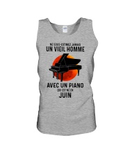 06 piano old man france Unisex Tank tile