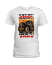 Trucker Driving Ladies T-Shirt tile