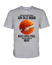 pool old man never 05 V-Neck T-Shirt tile