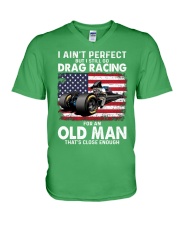 I Ain't Perfect Drag Racing V-Neck T-Shirt tile