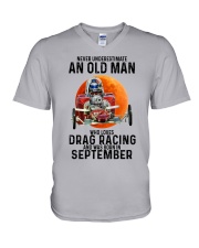 drag racing olm 09 V-Neck T-Shirt tile