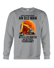 02 excavator old man color Crewneck Sweatshirt tile