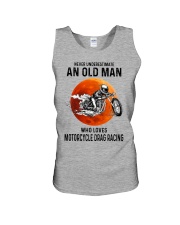 motorcycle drag racing old man never Unisex Tank tile