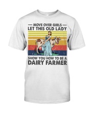 Dairy Farmer Old lady Classic T-Shirt front