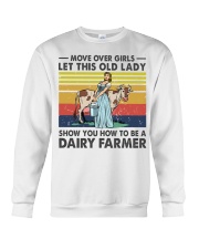 Dairy Farmer Old lady Crewneck Sweatshirt tile