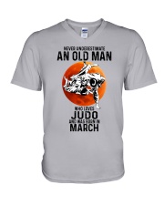 03 judo olm never V-Neck T-Shirt tile
