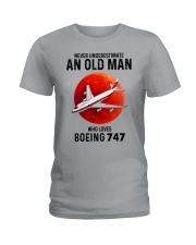 boeing 747 old man Ladies T-Shirt tile