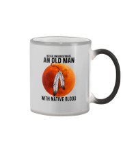 10 hat native blood old man Color Changing Mug tile