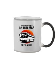 bus never old man Color Changing Mug tile