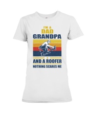 roofer nothing scares Premium Fit Ladies Tee tile