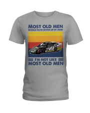most old men dirt track racing Ladies T-Shirt tile