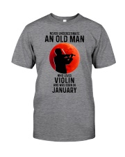 Violin Old Man Never 01 Classic T-Shirt front