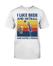 Netball I Like Beer Premium Fit Mens Tee tile