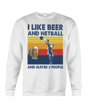 Netball I Like Beer Crewneck Sweatshirt tile