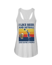 Netball I Like Beer Ladies Flowy Tank tile