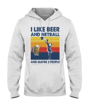 Netball I Like Beer Hooded Sweatshirt tile