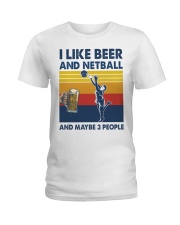 Netball I Like Beer Ladies T-Shirt tile