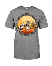 i like beer team roping Premium Fit Mens Tee tile