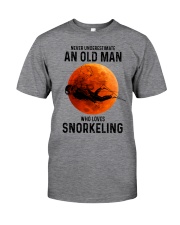 snorkeling old man Classic T-Shirt front