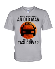 taxi driver V-Neck T-Shirt tile