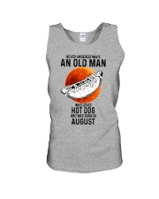 08 hot dog old man Unisex Tank tile