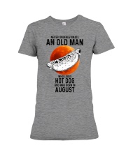 08 hot dog old man Premium Fit Ladies Tee tile
